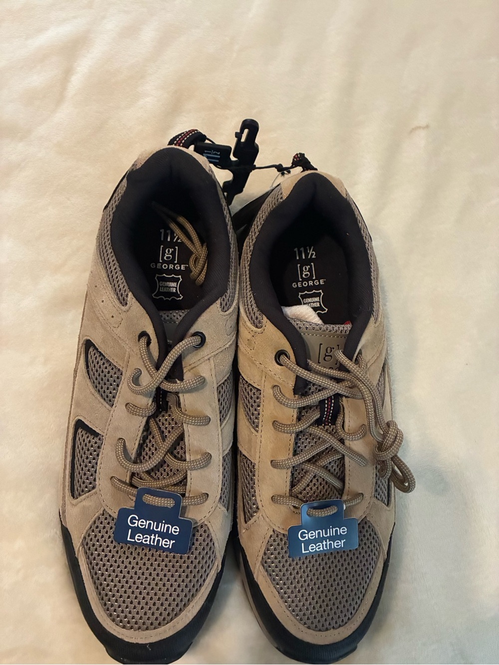 George Rugged Casual Men's Hiking Shoes Genuine Leather Size 11.5 NWT